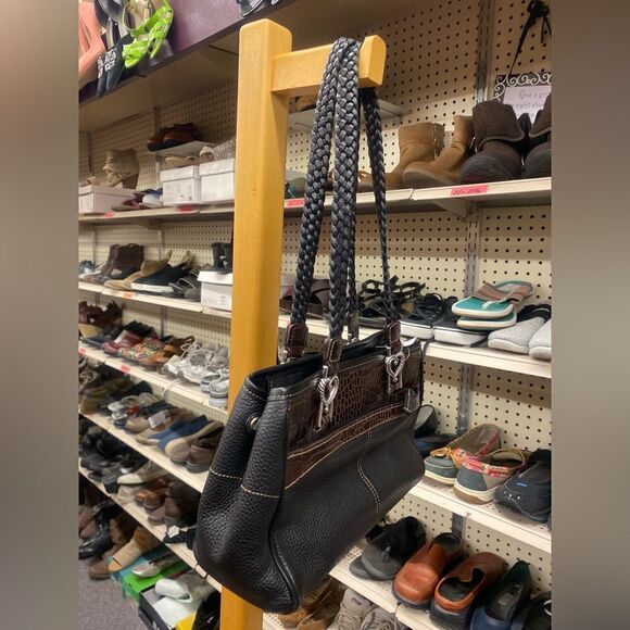 Brighton Black Leather Bag - Picture 3 of 5